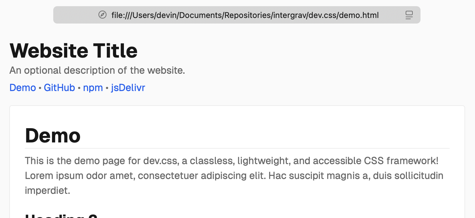 Example of a header using traditional navigation