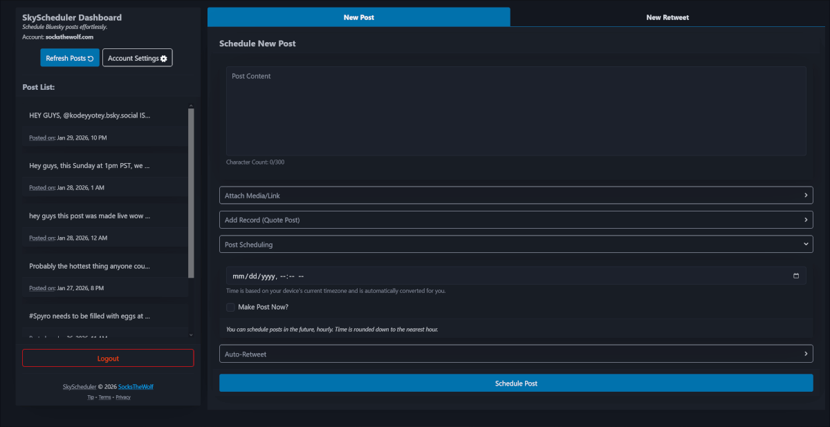 SkyScheduler Dashboard