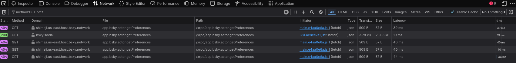Screenshot of behavior 