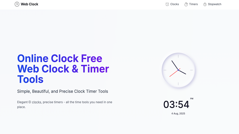 Online Web Clock Cover Image