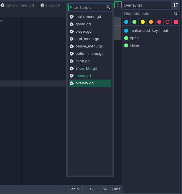 Example of the Script Tabs Popup