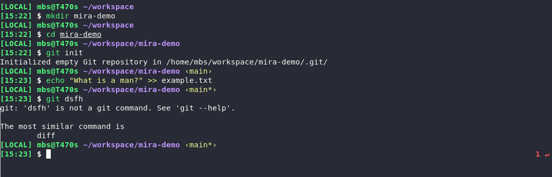 Mira Example Screenshot