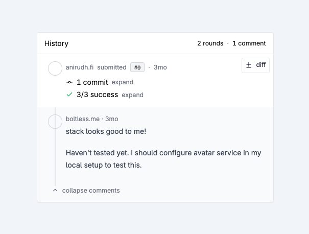 collapse comments in action