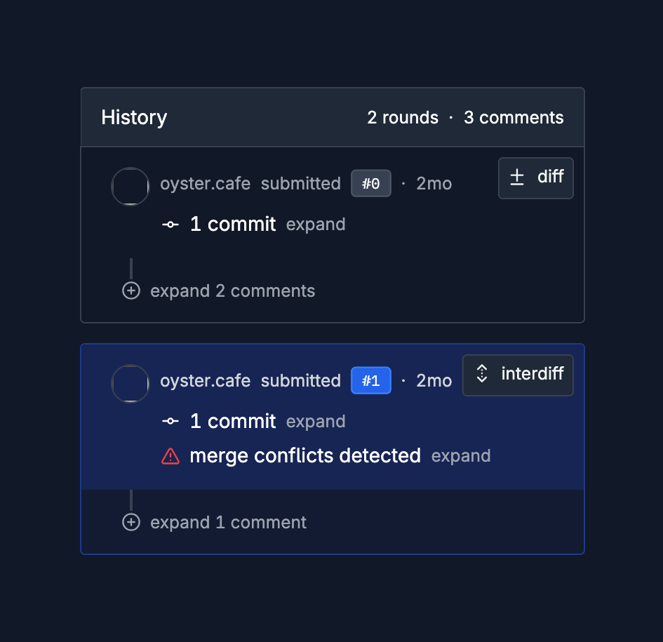 the changes in dark mode