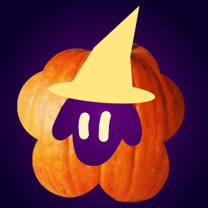 tangle's dolly as a witchy pumpkin