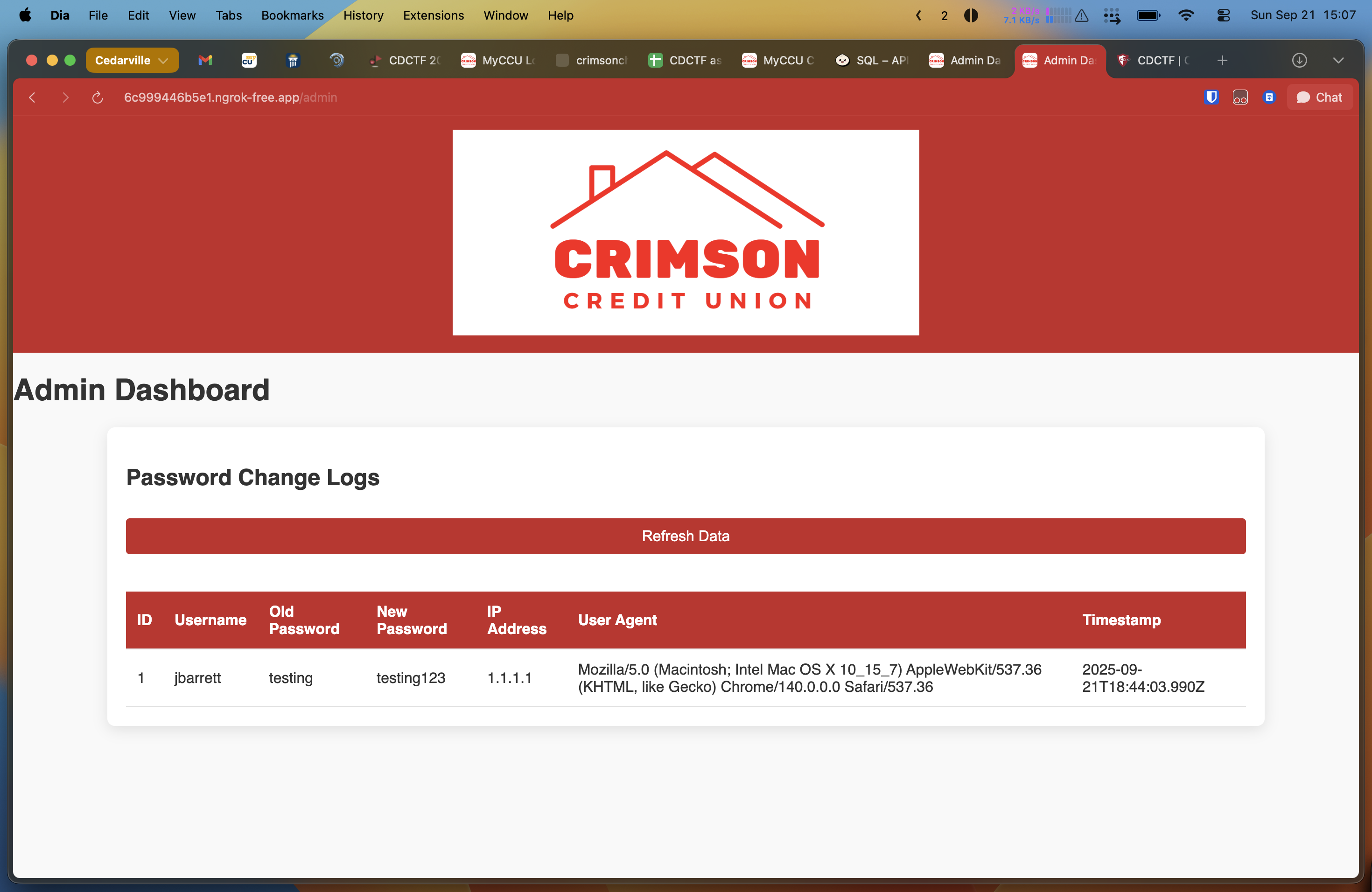 an image of the admin dashboard