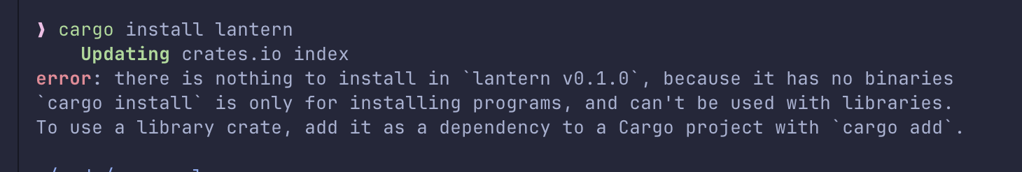 normal cargo command