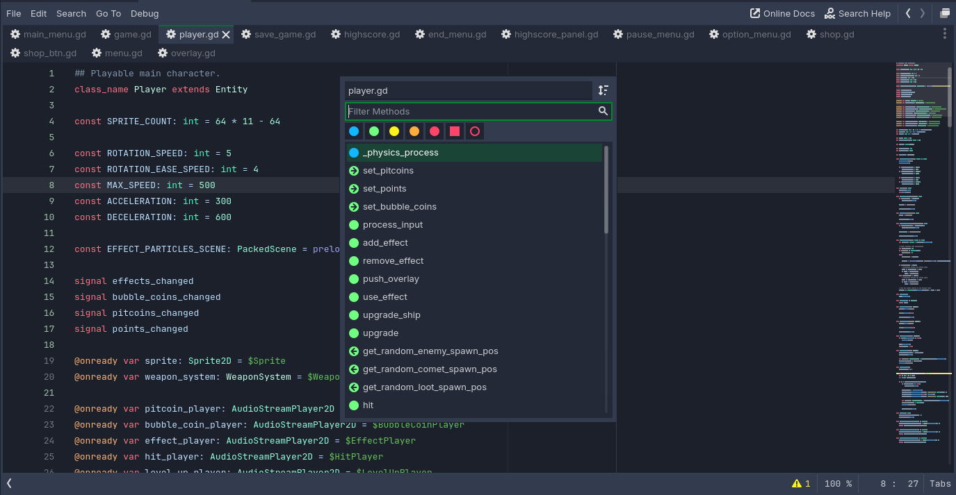 Example of the Outline Popup