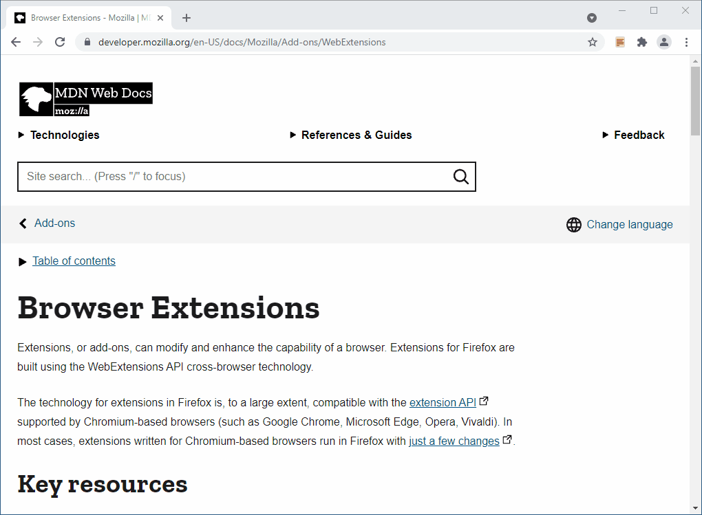 GIF showing the usage of the Notoy browser extension
