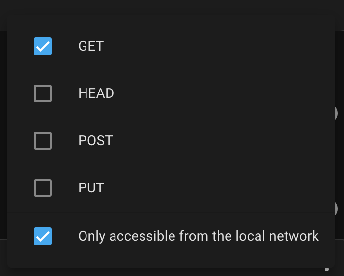 editing the webook in home assistant to allow GET queries