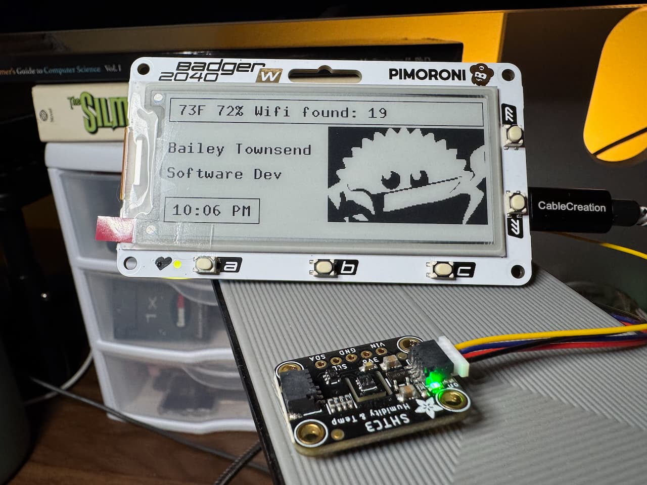 Picture of the Badger 2040 running this softeare