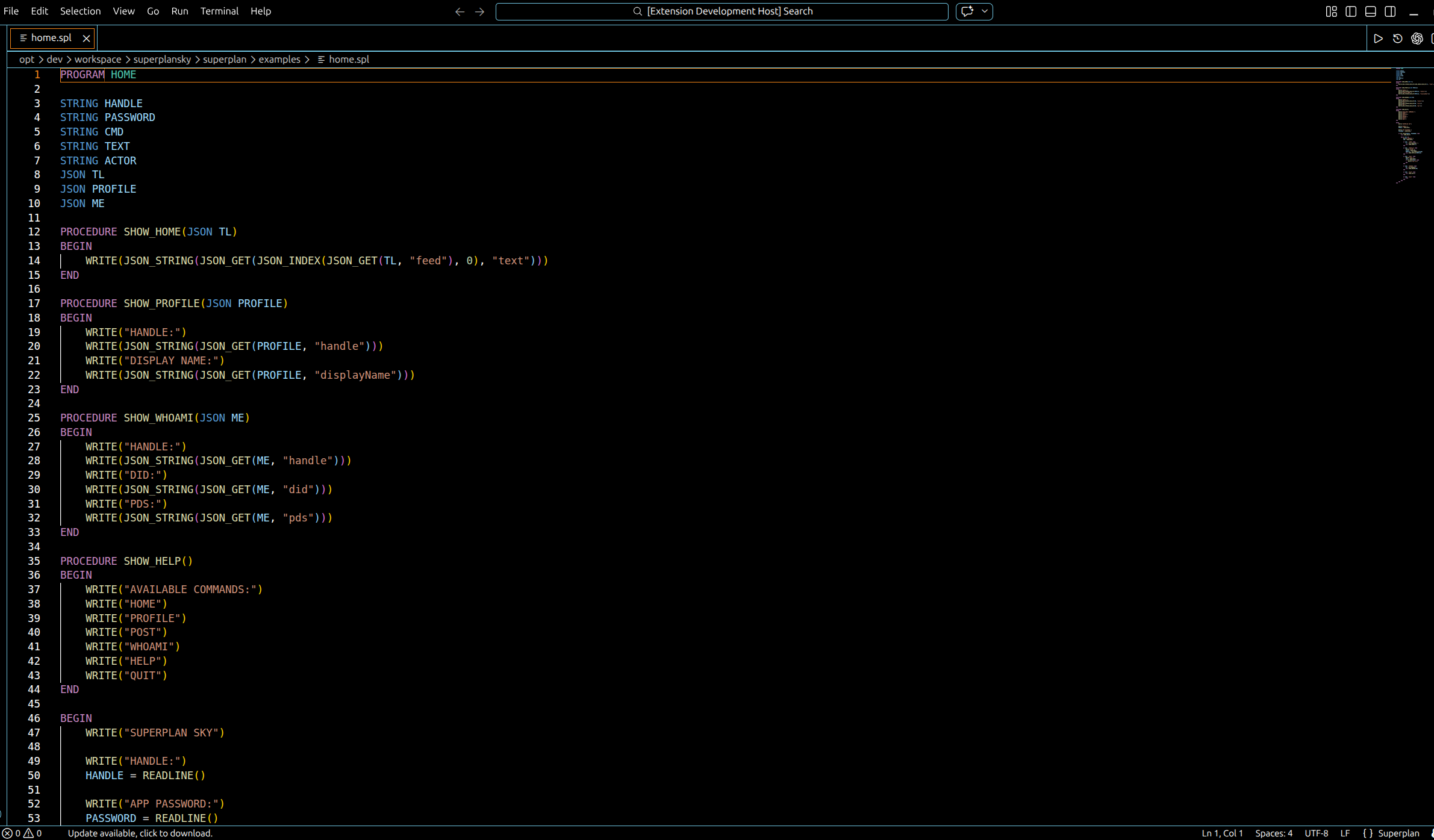 Superplan VS Code support