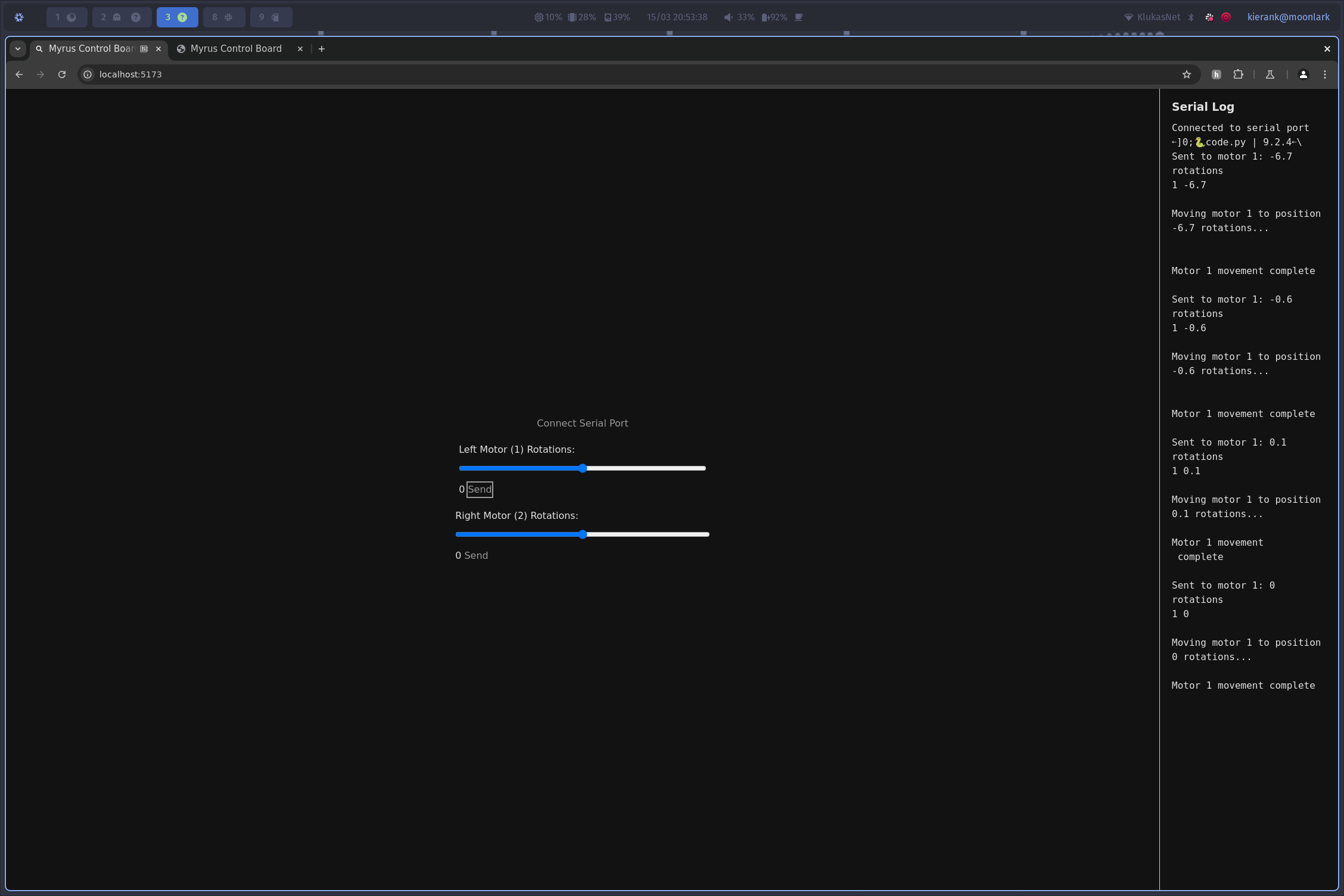 web interface